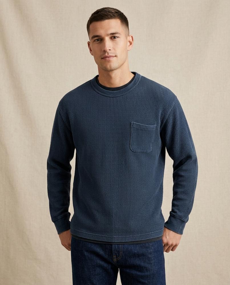 Lands Mode - Caded | Strukturiertes Langarm Shirt Herren