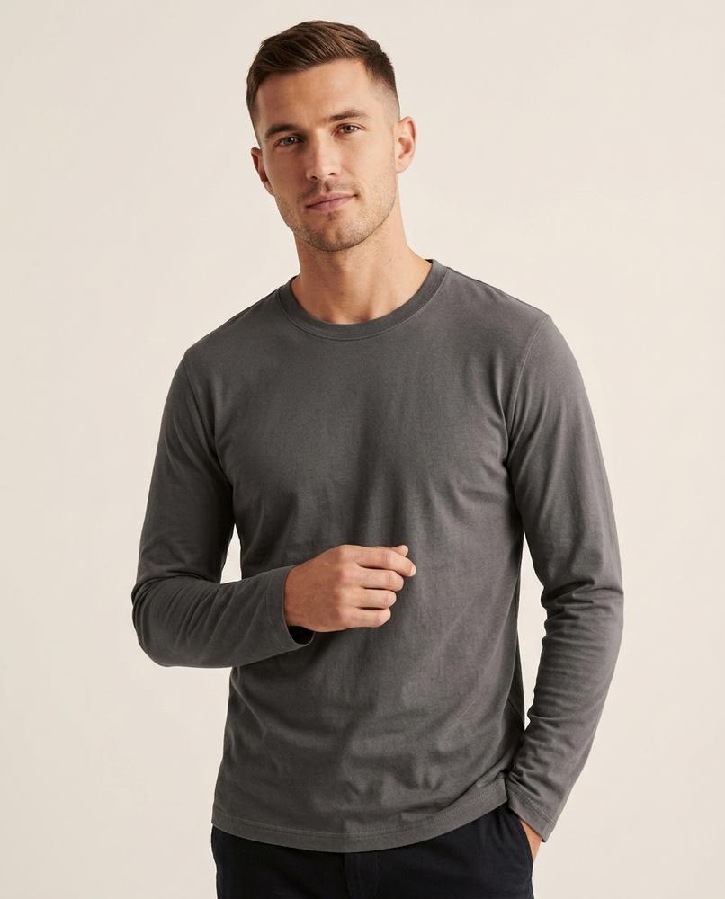Lands Mode - Yures | Langärmliges Unifarbenes Shirt Herren