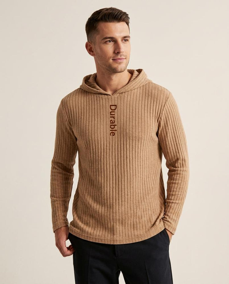 Beanland - Zetal | Gerippter Melierter Hoodie Herren