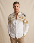 Lands Mode - Talen | Langärmliges Gemustertes Hemd Herren