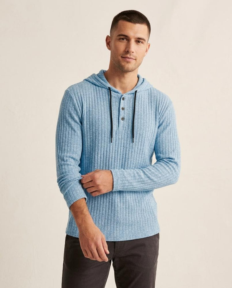 Beanland - Zetal | Gerippter Melierter Hoodie Herren