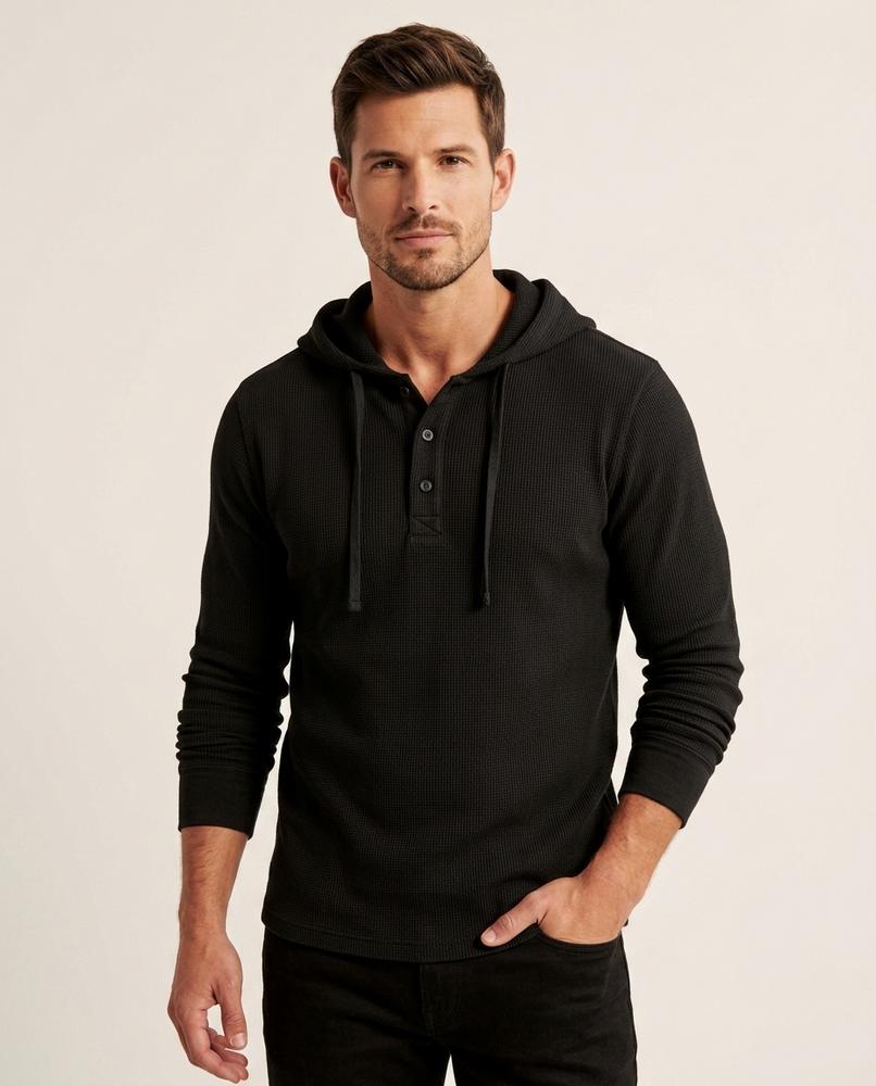 Lands Mode - Ridar | Leichter Geknöpfter Hoodie Herren