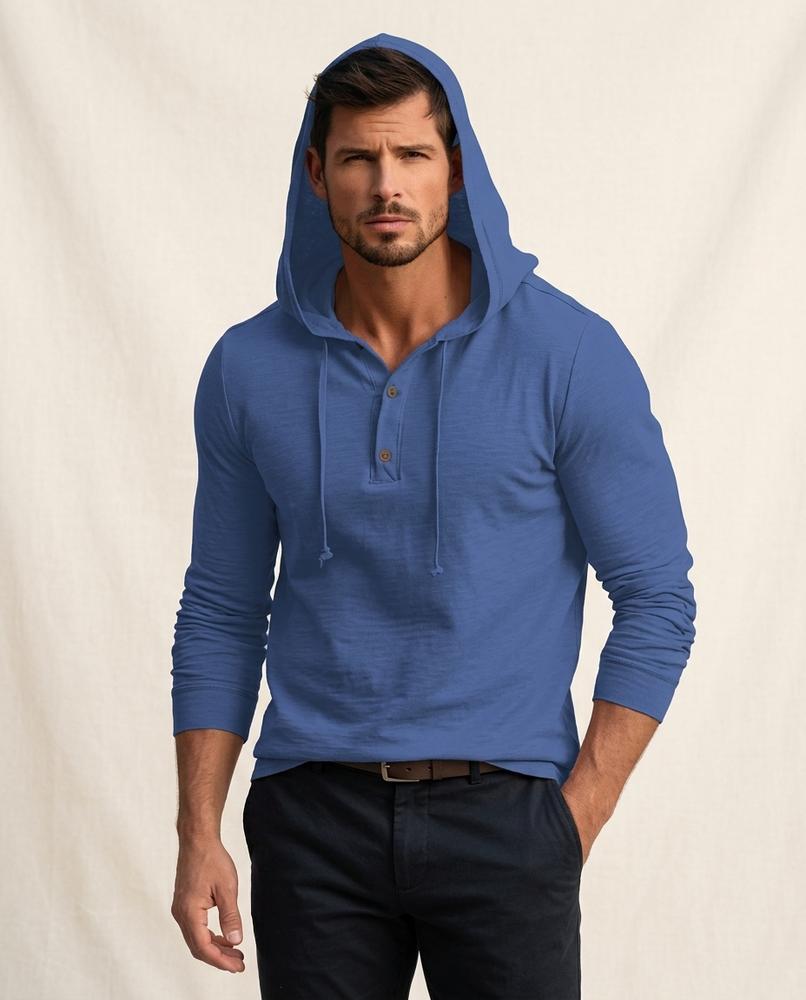 Lands Mode - Ridar | Leichter Geknöpfter Hoodie Herren