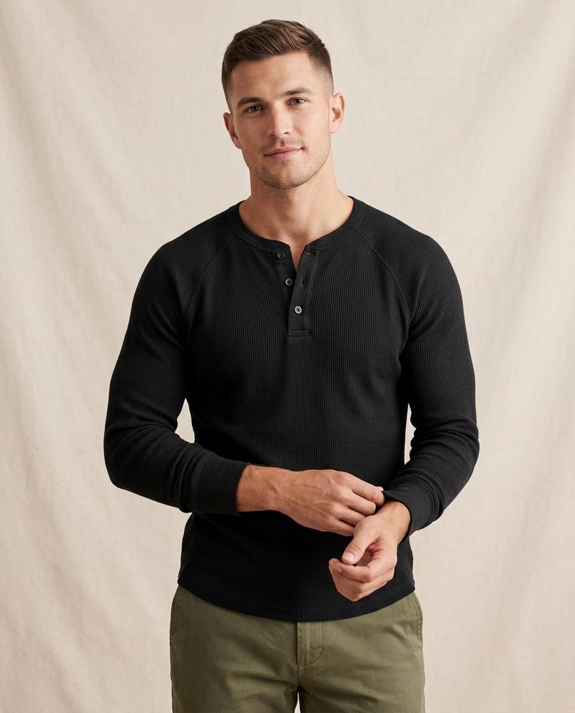 Lands Mode - Eldar | Langärmliges Henley Shirt Herren