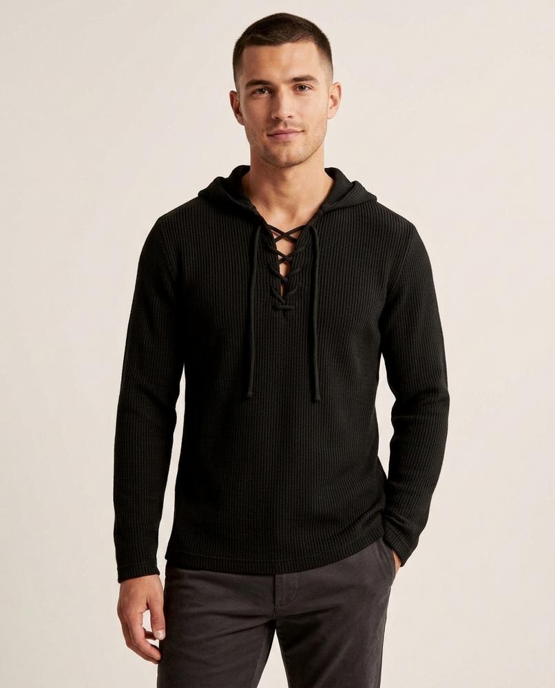Lands Mode - Novel | Strukturiert Geschnürt Hoodie Herren