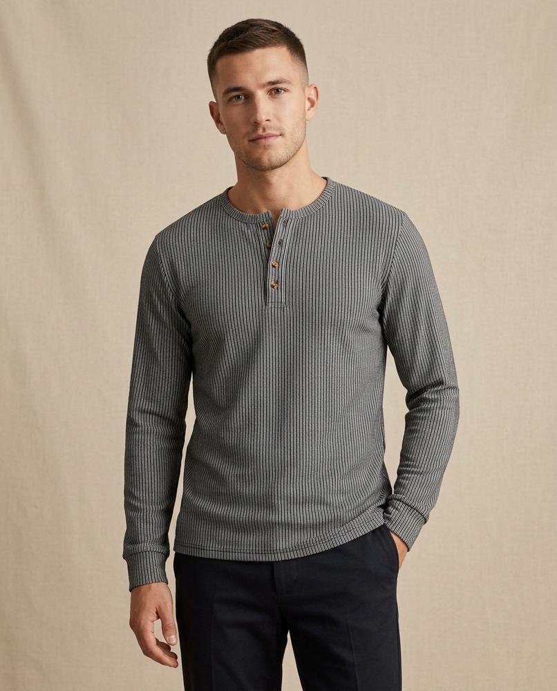 Lands Mode - Rosen | Langärmliges Gestreiftes Shirt Herren