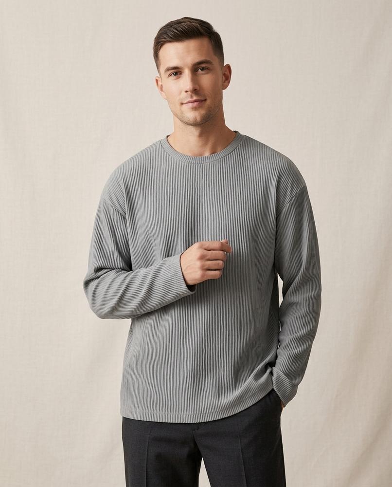 Lands Mode - Losol | Strukturiert Langärmlig Shirt Herren