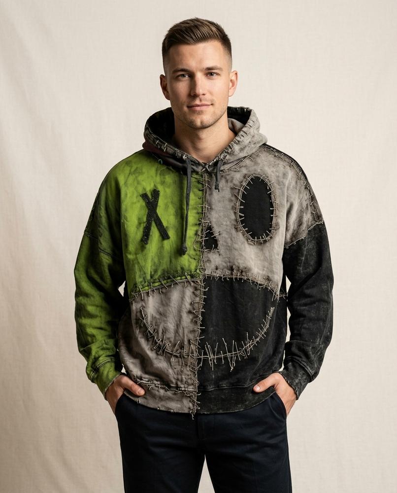 Lands Mode - Roron | Gepatchter Gewaschener Hoodie Unisex