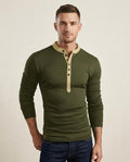 Lands Mode - Lylar | Langärmlig Zweifarbig Shirt Herren