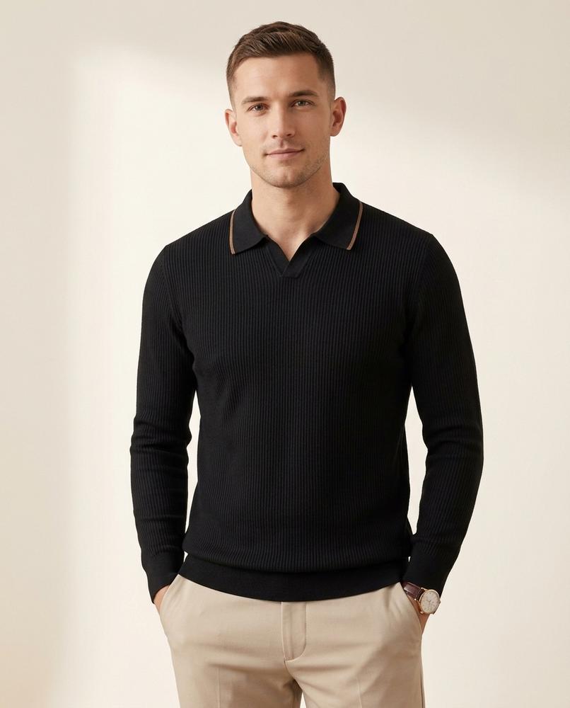 Lands Mode - Vavin | Langärmlig Strukturiert Pullover Herren