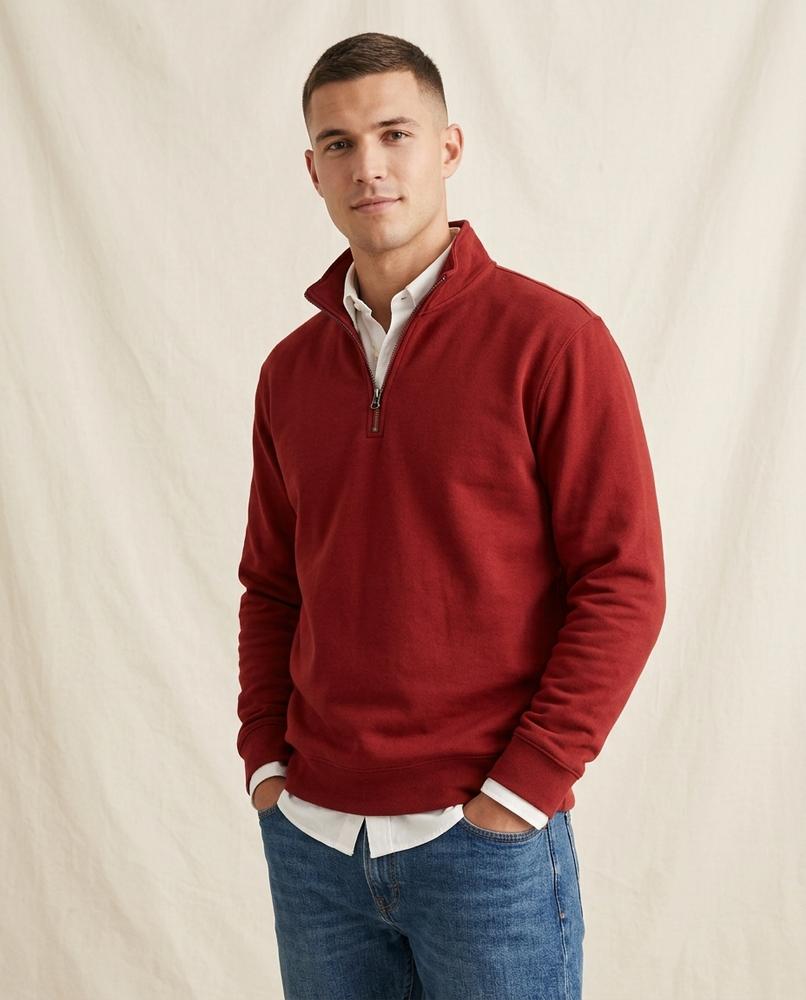 Lands Mode - Allom | Reißverschluss Stehkragen Sweatshirt Herren