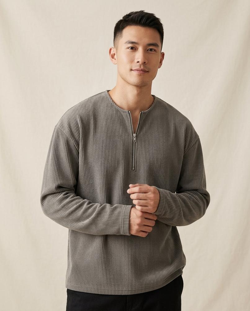 Beanland - Zetak | Gerippter Stehkragen Pullover Herren