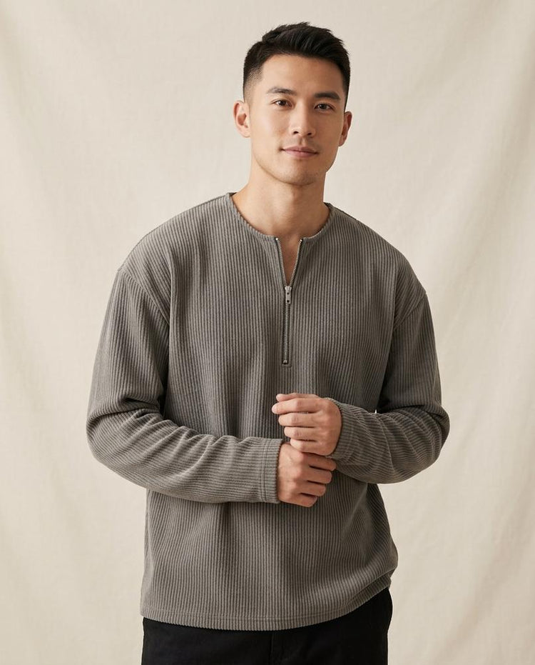 Beanland - Zetak | Gerippter Stehkragen Pullover Herren