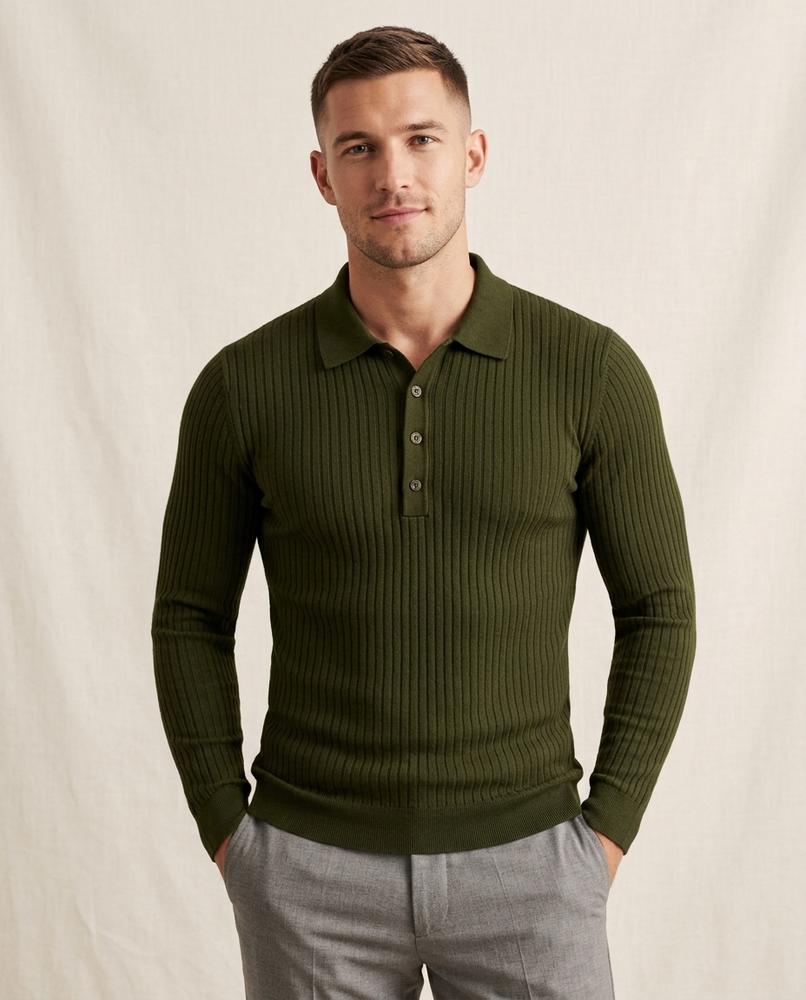 Lands Mode - Manes | Gerippt Langärmelig Pullover Herren
