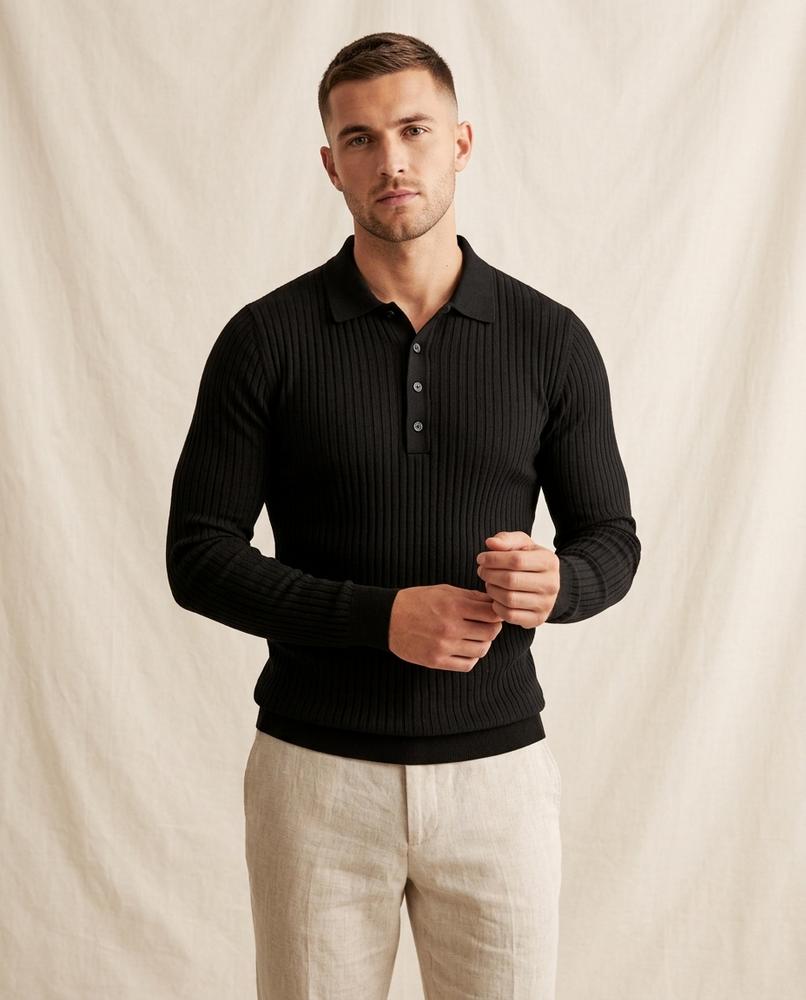 Lands Mode - Manes | Gerippt Langärmelig Pullover Herren