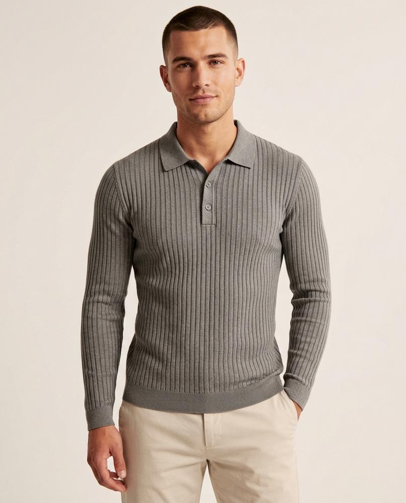 Lands Mode - Manes | Gerippt Langärmelig Pullover Herren