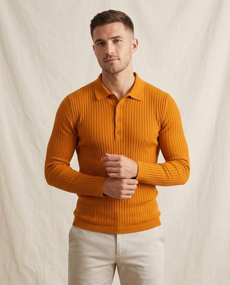 Lands Mode - Manes | Gerippt Langärmelig Pullover Herren