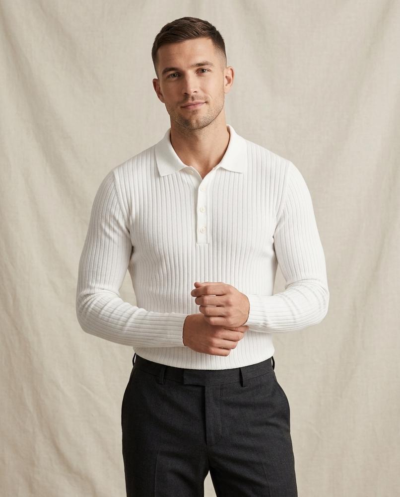 Lands Mode - Manes | Gerippt Langärmelig Pullover Herren
