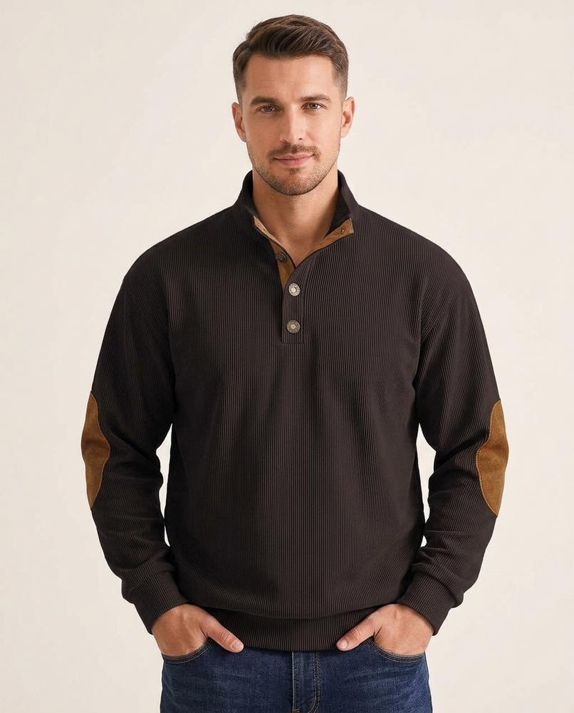 Lands Mode - Comin | Gerippt Geknöpft Pullover Herren