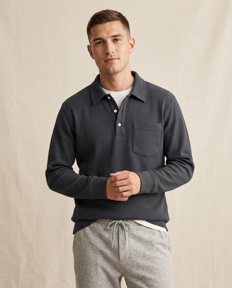Lands Mode - Timer | Geripptes Langarm Shirt Herren