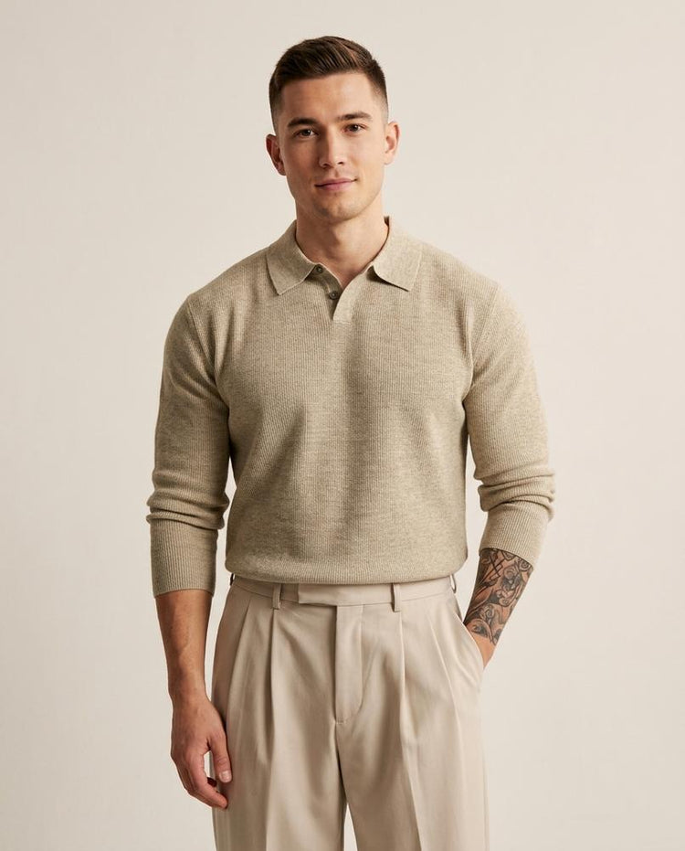 Beanland - Sasen | Langärmlig Strukturiert Pullover Herren