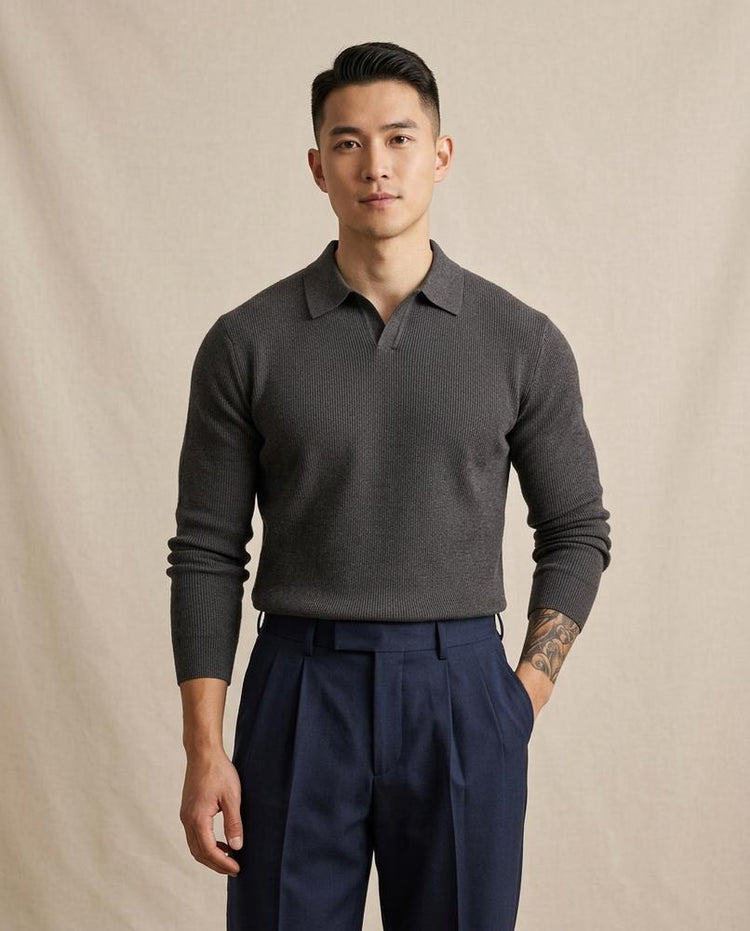 Beanland - Sasen | Langärmlig Strukturiert Pullover Herren