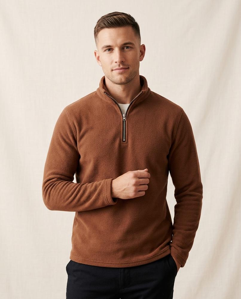 Lands Mode - Tiven | Reißverschluss Stehkragen Pullover Herren