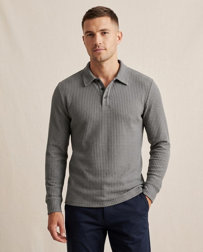 Lands Mode - Arlev | Langärmliges Strukturiertes Shirt Herren
