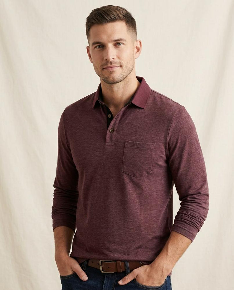 Beanland - Cator | Langärmliges Meliertes Shirt Herren
