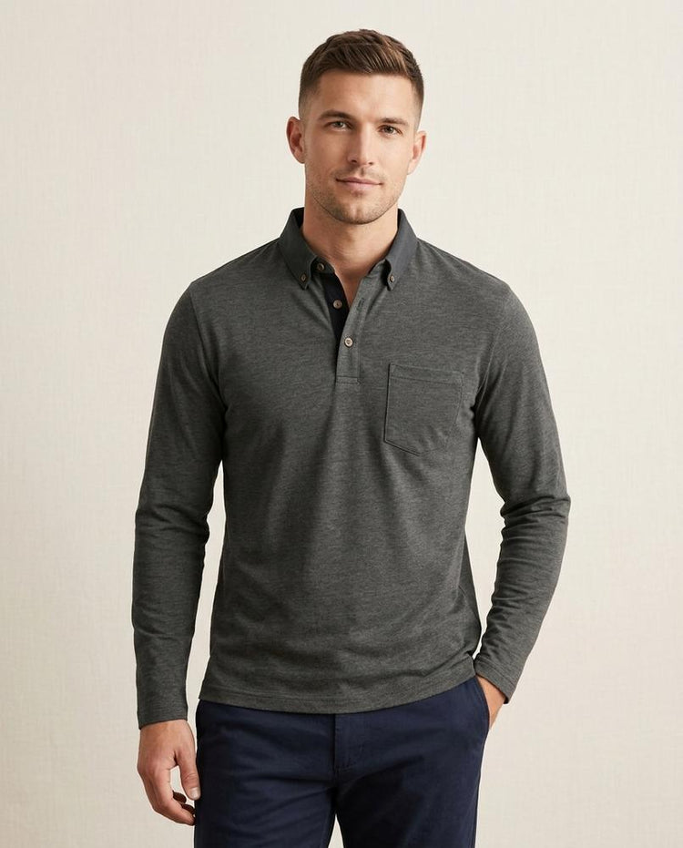 Beanland - Cator | Langärmliges Meliertes Shirt Herren