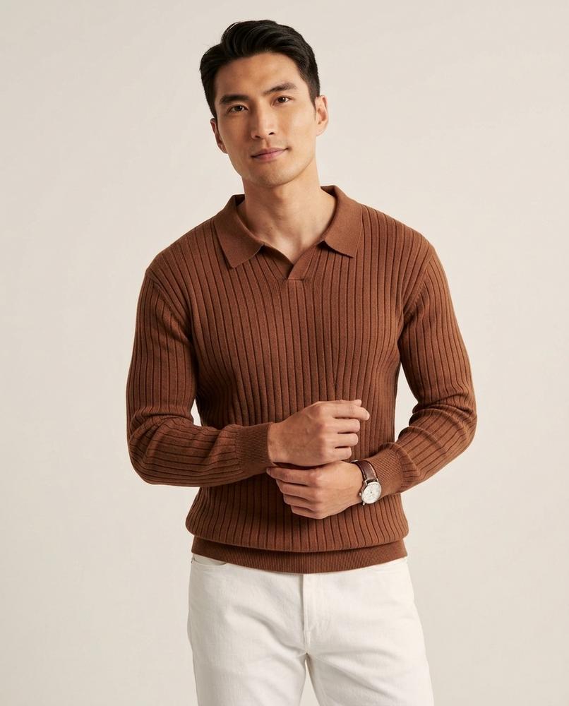 Beanland - Tivin | Gerippter Langärmliger Pullover Herren