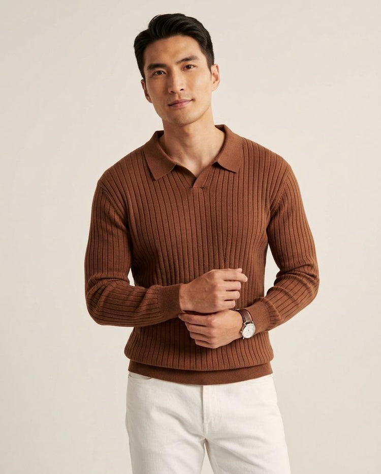 Beanland - Tivin | Gerippter Langärmliger Pullover Herren