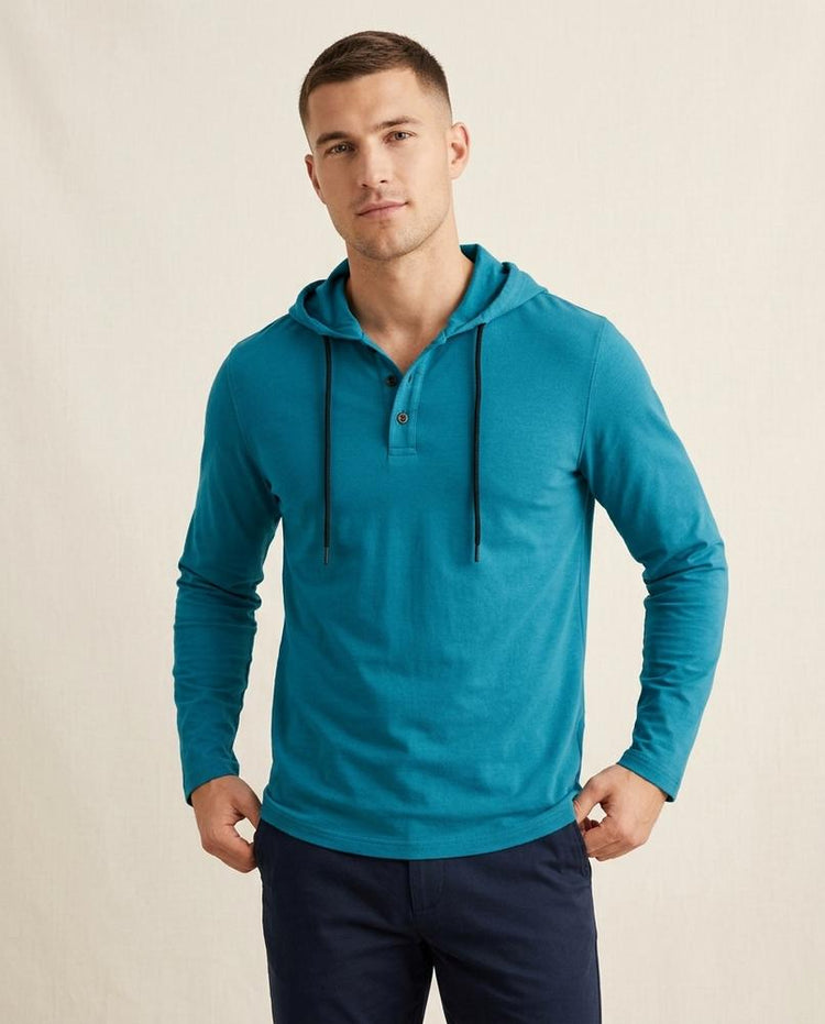 Beanland - Zemin | Langärmliger Geknöpfter Hoodie Herren