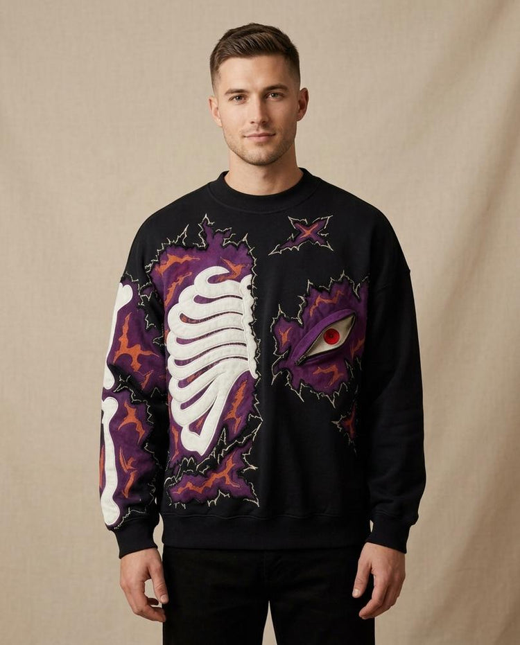 Beanland - Yonav | Appliziert Bestickt Sweatshirt Unisex