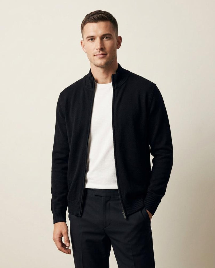 Beanland - Zevel | Reißverschluss Feinstrick Strickjacke Herren