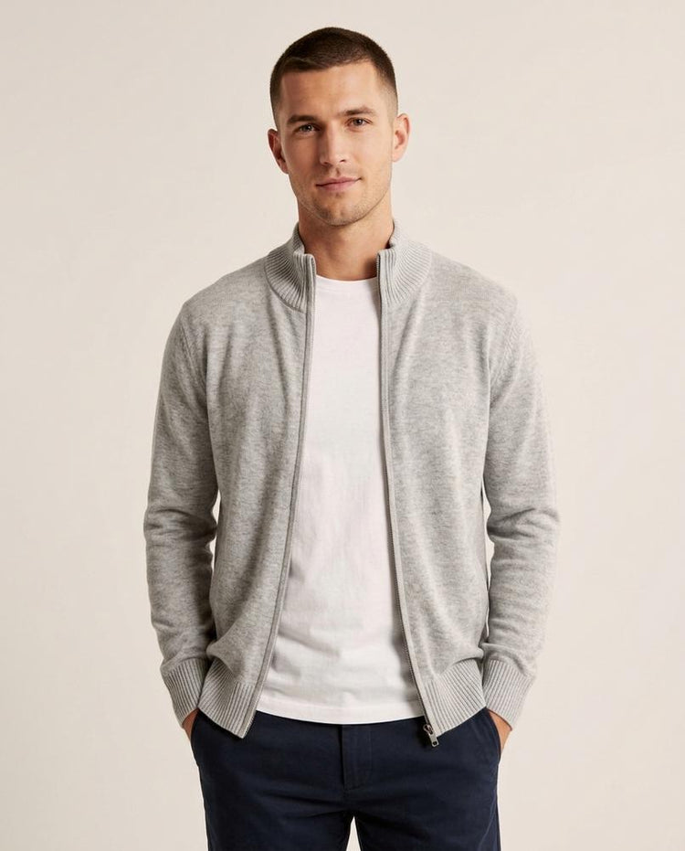 Beanland - Zevel | Reißverschluss Feinstrick Strickjacke Herren