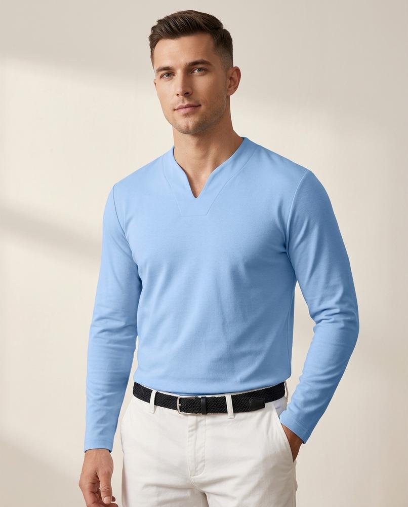 Beanland - Tiren | Langärmliges Unifarbenes Shirt Herren