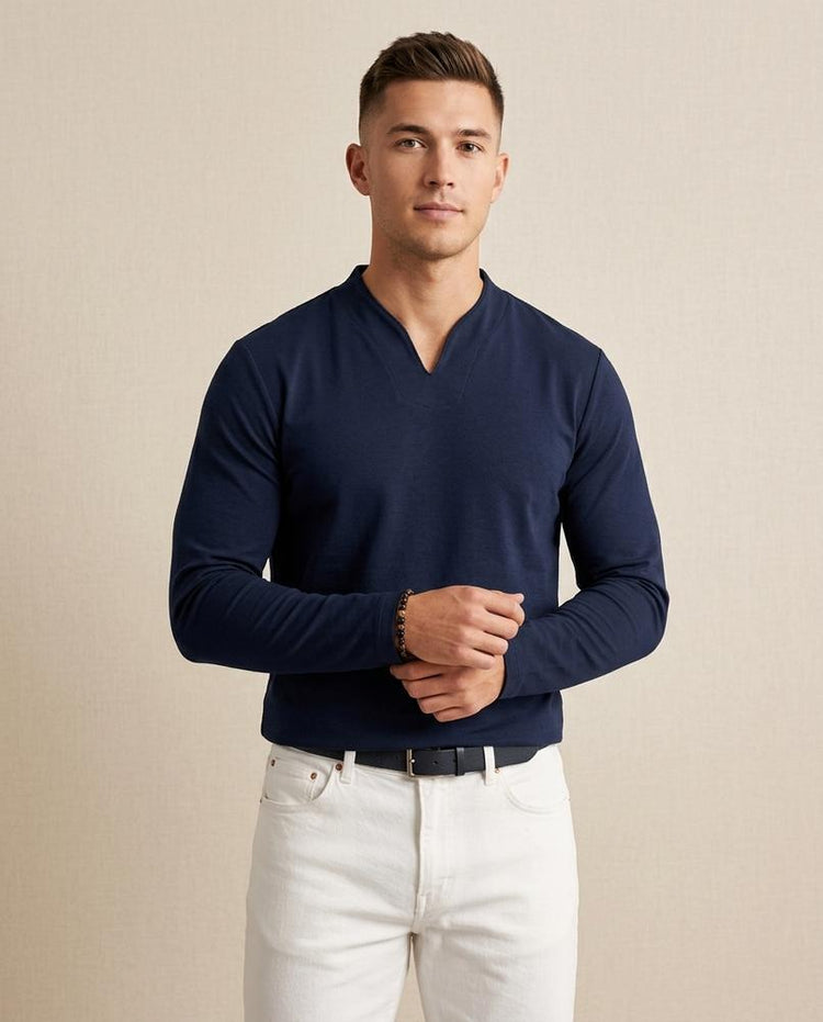 Beanland - Tiren | Langärmliges Unifarbenes Shirt Herren