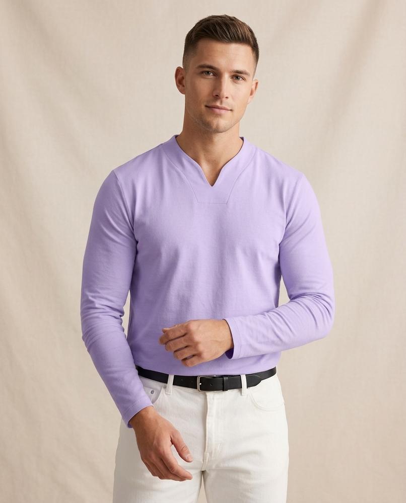 Beanland - Tiren | Langärmliges Unifarbenes Shirt Herren