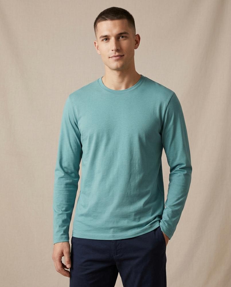 Lands Mode - Titir | Langärmliges Rundhals Shirt Herren