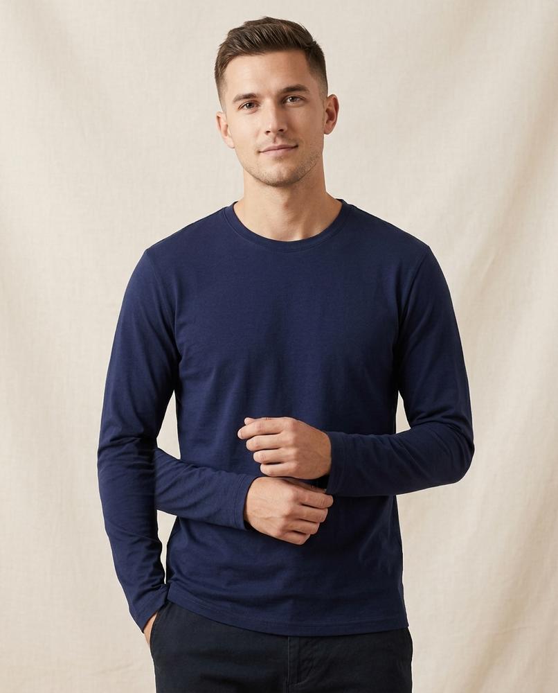 Lands Mode - Titir | Langärmliges Rundhals Shirt Herren