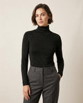 Lands Mode - Malin | Kurzgeschnitten Glitzernd Rollkragenpullover Damen