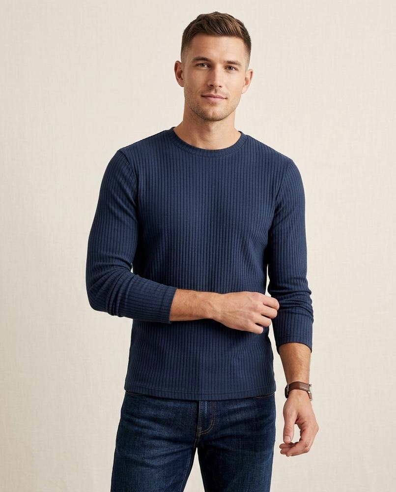Lands Mode - Nohal | Gerippt Langärmlig Shirt Herren
