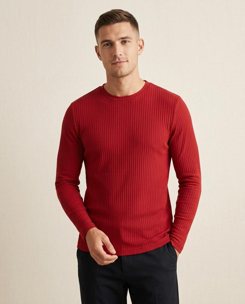 Lands Mode - Nohal | Gerippt Langärmlig Shirt Herren
