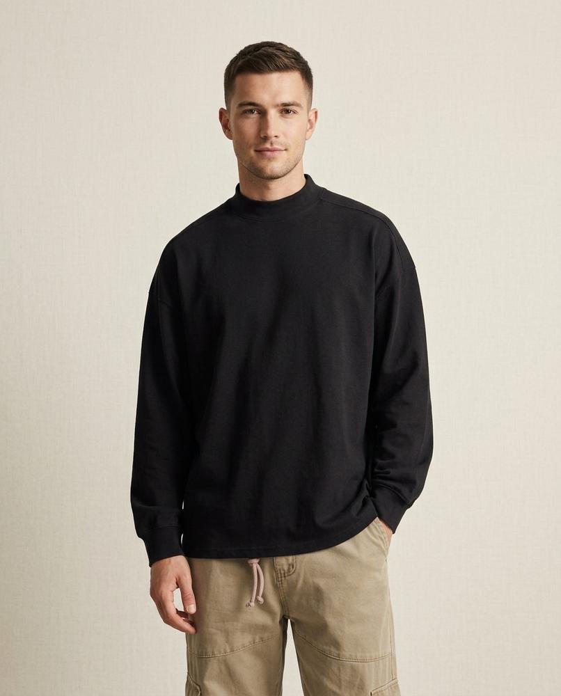Beanland - Lolen | Langärmeliges Stehkragen Sweatshirt Unisex