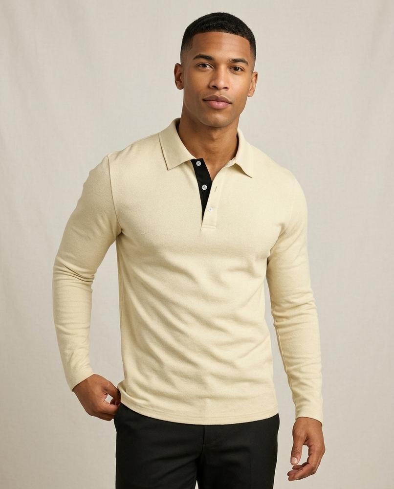 Lands Mode - Netir | Langärmlig Strukturiert Shirt Herren