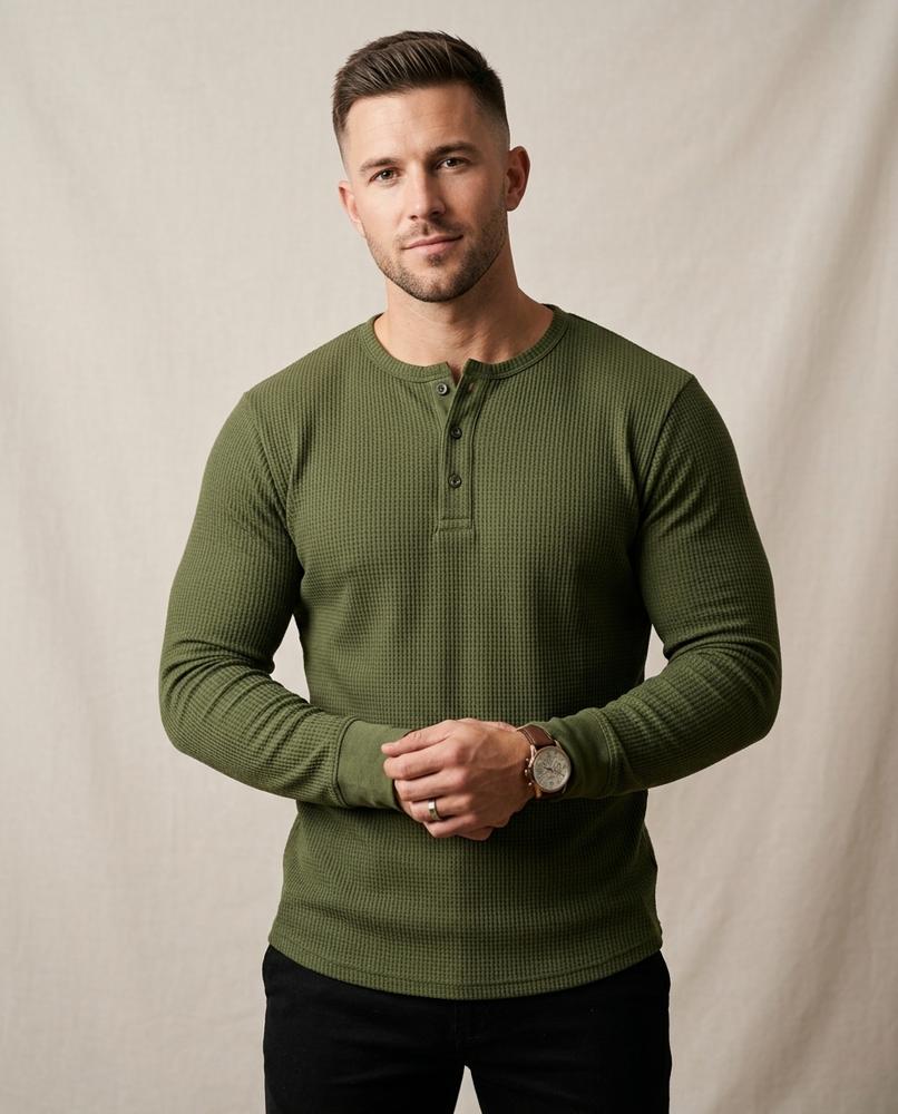 Lands Mode - Kevar | Langärmlig Strukturiert Shirt Herren