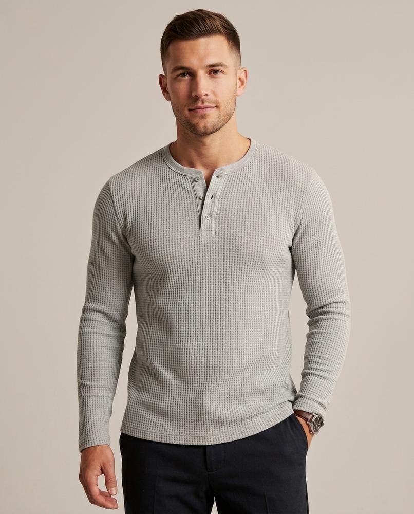 Lands Mode - Kevar | Langärmlig Strukturiert Shirt Herren