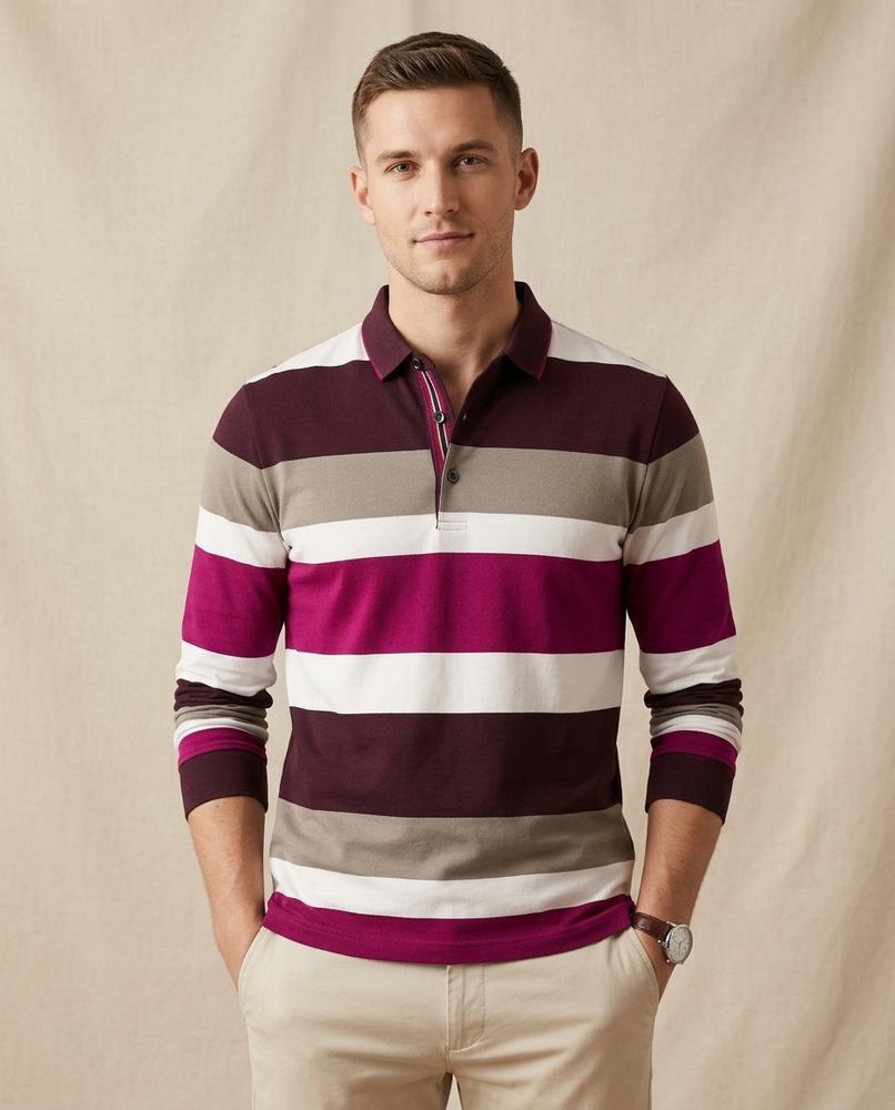 Lands Mode - Lolan | Gestreiftes Langärmliges Shirt Herren