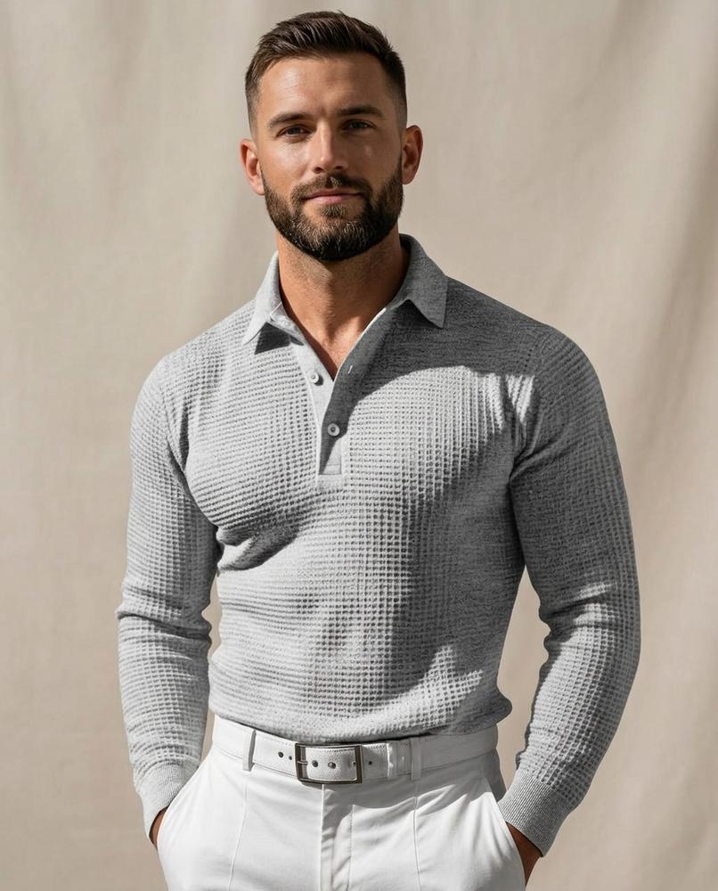 Beanland - Lamor | Strukturiert Langärmlig Shirt Herren